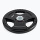 TREXO black rubberised cast iron weight RW10 10 kg