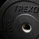 TREXO Olympic bumper weights black TRX-BMP010 10 kg 5