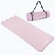 TREXO NBR 15 mm exercise mat with belt pink