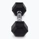 Bauer Fitness rubberised dumbbell HEX black AC-1701 3