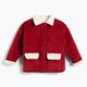 Children's jacket KID STORY Teddy warm red flowers 2