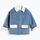 Children's jacket KID STORY Teddy air blue flowers 3