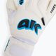 Children's goalkeeper gloves 4keepers Champ Aq Contact V Hb white and blue 3