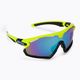 GOG Viper neon yellow/black/polychromatic white-blue cycling glasses E595-2