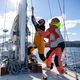 Helly Hansen women's sailing trousers Newport Coastal Bib peach echo 10