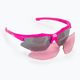 Bliz Hybrid Small pink/smoke silver mirror cycling goggles 52808-41 5
