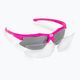Bliz Hybrid Small pink/smoke silver mirror cycling goggles 52808-41 6