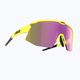 Bliz Breeze S3+S1 matt neon yellow/brown purple multi/pink cycling glasses 3