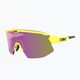 Bliz Breeze S3+S1 matt neon yellow/brown purple multi/pink cycling glasses 4