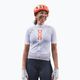 Women's cycling jersey POC Essential Road Logo hydrogen white/granite grey