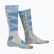 Women's ski socks X-Socks Ski Control 4.0 grey-blue XSSSKCW19W 4