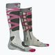 Women's ski socks X-Socks Ski Control 4.0 grey-pink XSSSKCW19W 4