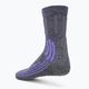 Women's trekking socks X-Socks Trek X Merino grey purple melange/grey melange 2
