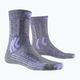 Women's trekking socks X-Socks Trek X Merino grey purple melange/grey melange 4
