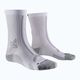 Men's X-Socks Trailrun Discover Crew running socks arctic white/pearl grey