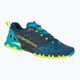 La Sportiva men's Bushido II blue/yellow running shoe 36S618705 11