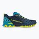 La Sportiva men's Bushido II blue/yellow running shoe 36S618705 2