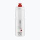 Elite Jet cycling bottle 750 ml clear/red logo