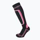 Women's Mico Heavy Weight Primaloft Ski Socks black/pink CA00119 4