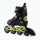 Children's roller skates FILA Wizy Alu black/lime 3