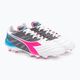 Men's Diadora Brasil Elite Veloce GR ITA LPX football boots white/pink fluo/blue fluo 4