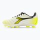Children's football boots Diadora Brasil Elite GR LT LPU Y white/black/fluo yellow 10