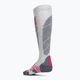 Women's ski socks UYN Ski All Mountain light grey melange/coral 2