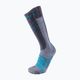 Women's ski socks UYN Ski Comfort Fit grey/turquoise 4