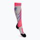 Children's ski socks UYN Ski Junior light grey/coral fluo 4