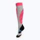 Children's ski socks UYN Ski Junior light grey/coral fluo 3