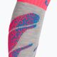 Children's ski socks UYN Ski Junior light grey/coral fluo 5