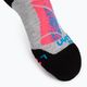 Children's ski socks UYN Ski Junior light grey/coral fluo 2