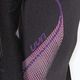 Ladies' thermal sweatshirt UYN Evolutyon UW Shirt Turtle Neck anthracite melange/raspberry/purple 3