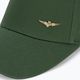 Men's Aeronautica Militare Basic With Metal Eagle seaweed green baseball cap 3