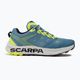 SCARPA Spin Planet women's running shoes ocean blue/lime 2