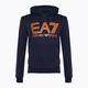 Men's EA7 Emporio Armani Train Logo Series Oversize Logo Hoodie Coft navy blue