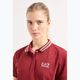 Women's EA7 Emporio Armani Golf Pro Polo Damier syrah shirt 4