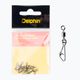 Delphin Spinning Rollings Swivel With Hooked Snap 10 pcs black 969B03004