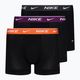 Men's Nike Everyday Cotton Stretch Trunk boxer shorts 3 pairs black/violet/orange