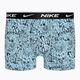 Men's boxer shorts Nike Everyday Cotton Stretch Trunk 3 pairs aquarius blue lg print/grey/uni red 2