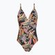 Women's one-piece swimsuit O'Neill Sunset black tropical flower