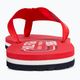 Tommy Hilfiger women's flip flops Global Stripes Flat Beach Sandal fierce red 6