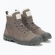 Palladium women's shoes Pampa HI ZIP WL cloudburst/charcoal gray 4