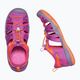 KEEN Moxie purple wine/nasturtium children's trekking sandals 10