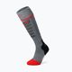 Lenz Heat Sock 5.1 Toe Cap Slim Fit grey/red ski socks 6
