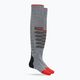 Lenz Heat Sock 5.1 Toe Cap Slim Fit grey/red ski socks