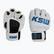 KSW grappling gloves leather white 3
