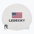 TYR Ledecky Silicone swimming cap white 2