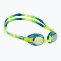 TYR Swimple Tie Dye Mirrored gold/green/blue children's swimming goggles