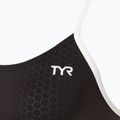 Women's one-piece swimsuit TYR Hexa Cutoutfit black/white 3